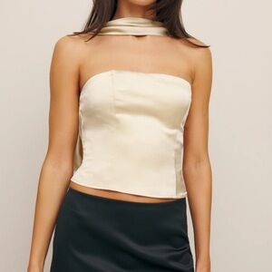 Reformation Sallie Silk Top